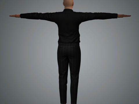 Bruce Willis Character low-poly 3D Model