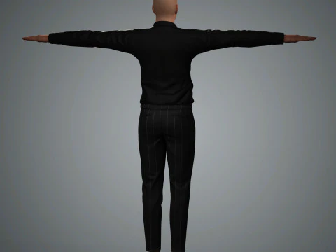 Bruce Willis Character low-poly 3D Model