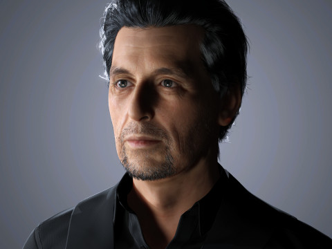Al Pacino Personnage low-poly Modèle 3D