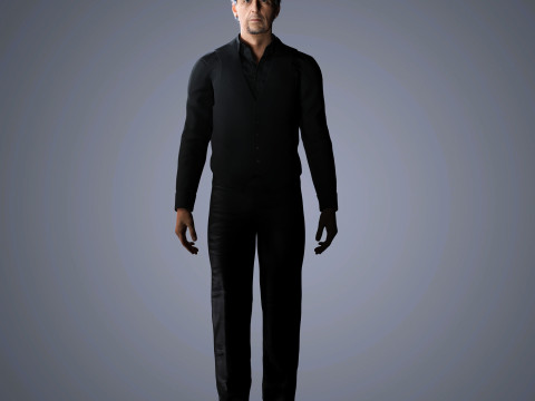 Al Pacino Personnage low-poly Modèle 3D