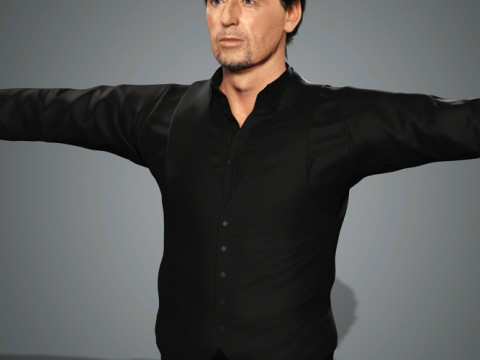 Al Pacino Personnage low-poly Modèle 3D