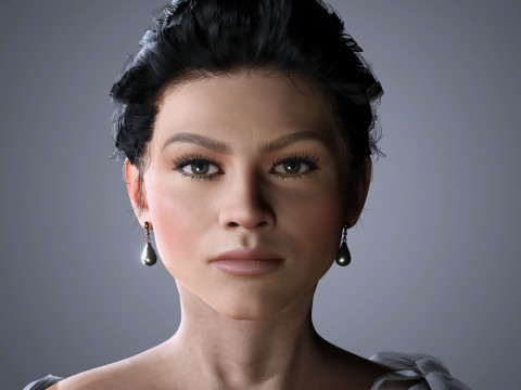 ज़ेंडया कैरेक्टर लो-पॉली 3D मॉडल