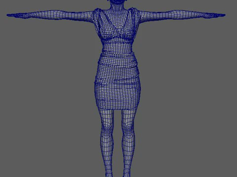 Zendaya Character low-poly 3D Model
