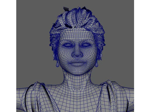 Zendaya Character low-poly 3D Model