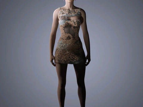 Zhang ziyi Character low-poly 3D Model
