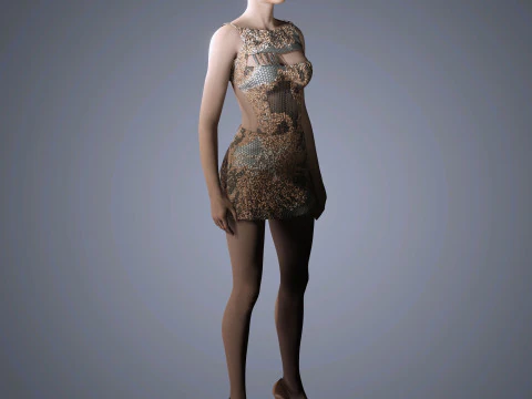 Zhang ziyi Character low-poly 3D Model