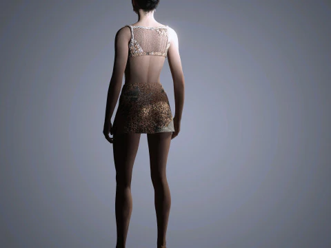 Zhang ziyi Character low-poly 3D Model