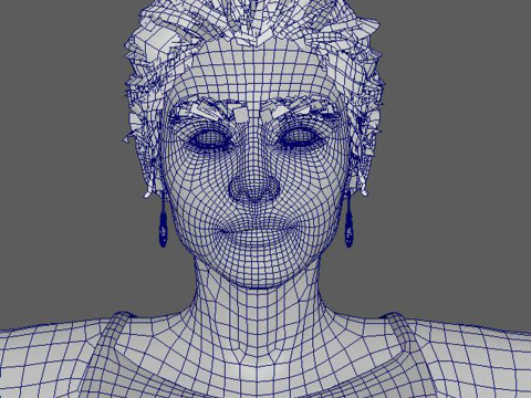 Zhang ziyi Character low-poly 3D Model