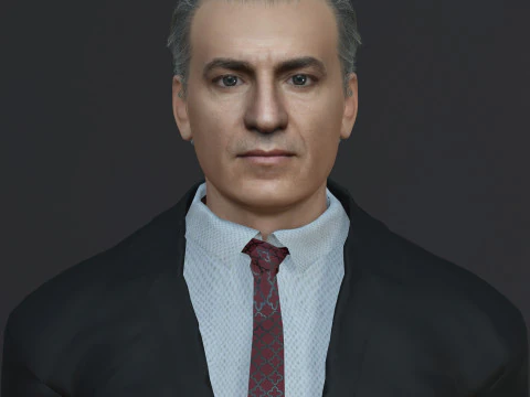 Muhammed Rıza Şah Pehlevi Karakteri 3D Model