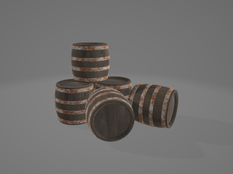 External barrels 3D Model