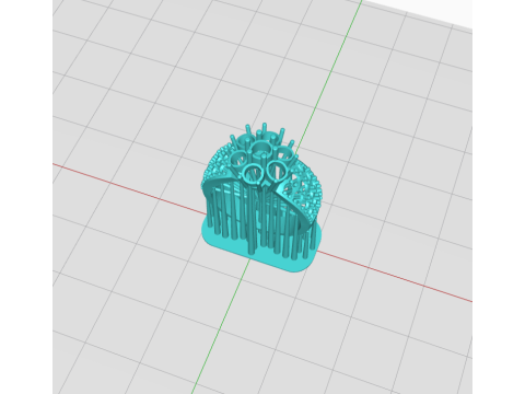 Ruby Crown Ring STL 3DM 3D Принт Модель