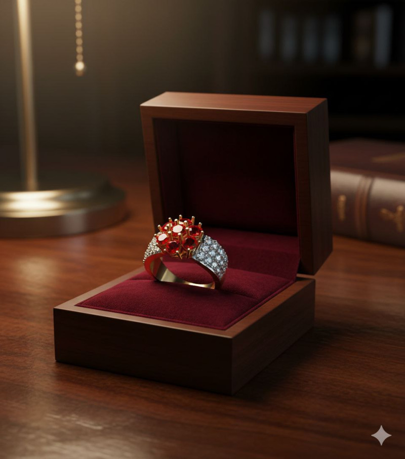 Ruby Crown Ring STL 3DM 3D Baskı Modeli .c4d .max .obj .3ds .fbx .stl .blend 