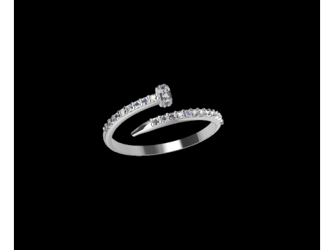 Adjustable Nail ring design STL3DM 3D Print Model
