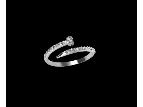 Adjustable Nail ring design STL3DM 3D Print Model