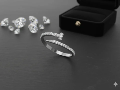 調節可能なネイルリングデザイン STL3DM 3Dプリントモデル