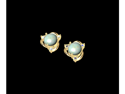 2 Earrings Lucky Clover 3DM STL 3D Print Model