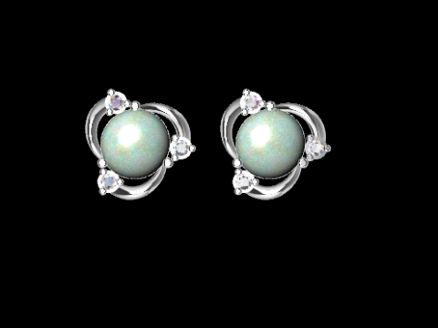 2 Earrings Lucky Clover 3DM STL 3D Print Model