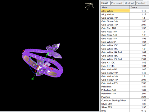 Butterfly Diamond Ring 3D 프린트 모델