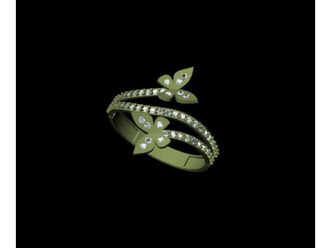 Butterfly Diamond Ring 3D 프린트 모델