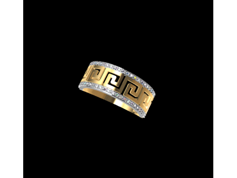 Greek Key Eternity Band STL 3DM Files 3D Print Model