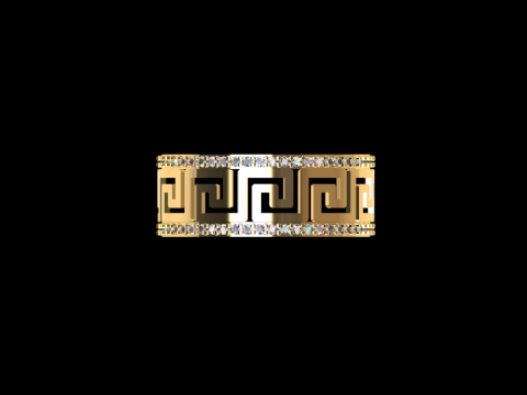 Greek Key Eternity Band STL 3DM Files 3D 打印模型
