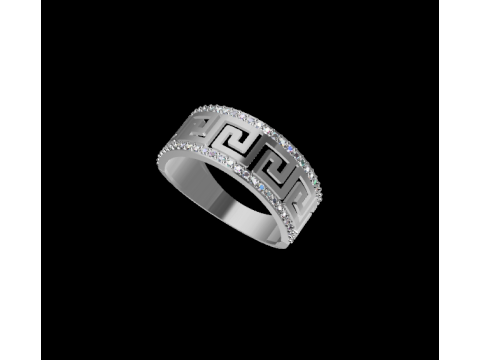 Greek Key Eternity Band STL 3DM Files 3D 打印模型