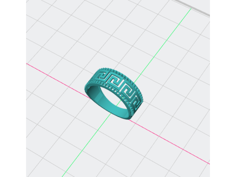 Greek Key Eternity Band STL 3DM Files 3Dプリントモデル