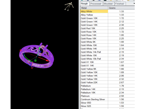 Filigree Oval Gemstone Ring 3D 打印模型