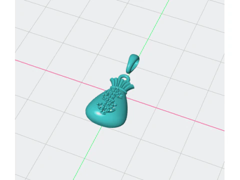 Money Bag Pendant 3D Print Model