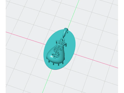 Money Bag Pendant 3D Print Model