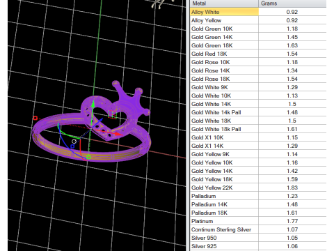 Heart Crown Ring Modello di stampa 3D