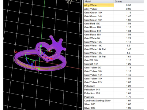 Heart Crown Ring 3D Print Model