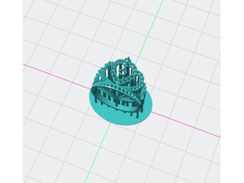Princess Crown Heart Ring 3D 프린트 모델