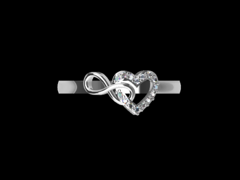 Infinity Heart Ring 3D प्रिंट मॉडल