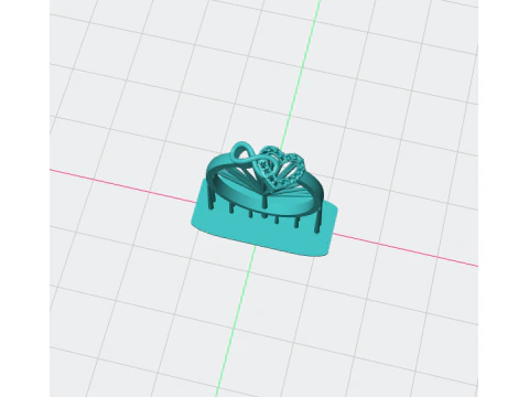 Infinity Heart Ring 3D Print Model