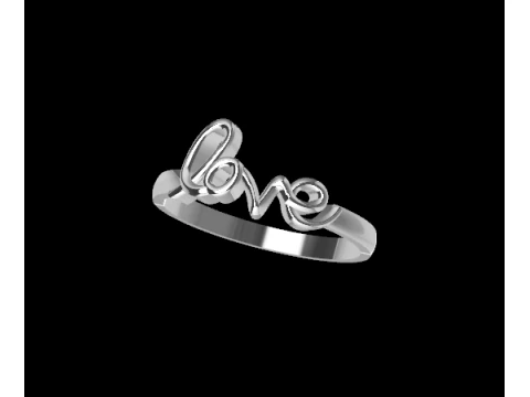 Love Word Ring 3D Print Model