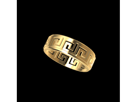 Greek Pattern Ring 3D Print Model