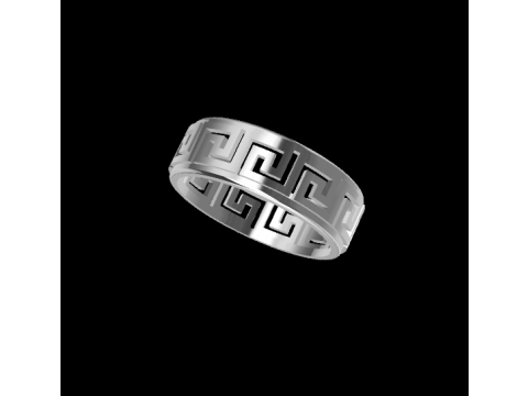 Greek Pattern Ring 3D Print Model