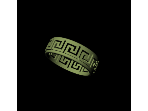 Greek Pattern Ring 3D Print Model