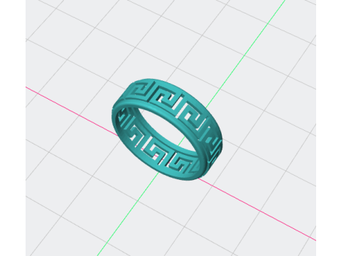 Greek Pattern Ring 3D Print Model