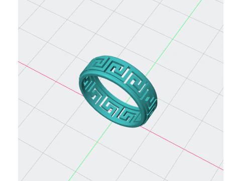 Greek Pattern Ring 3D Print Model