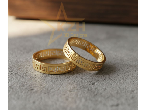 Greek Pattern Ring 3D Принт Модель