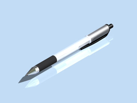 Ballpoint Pen CAD 3D Model