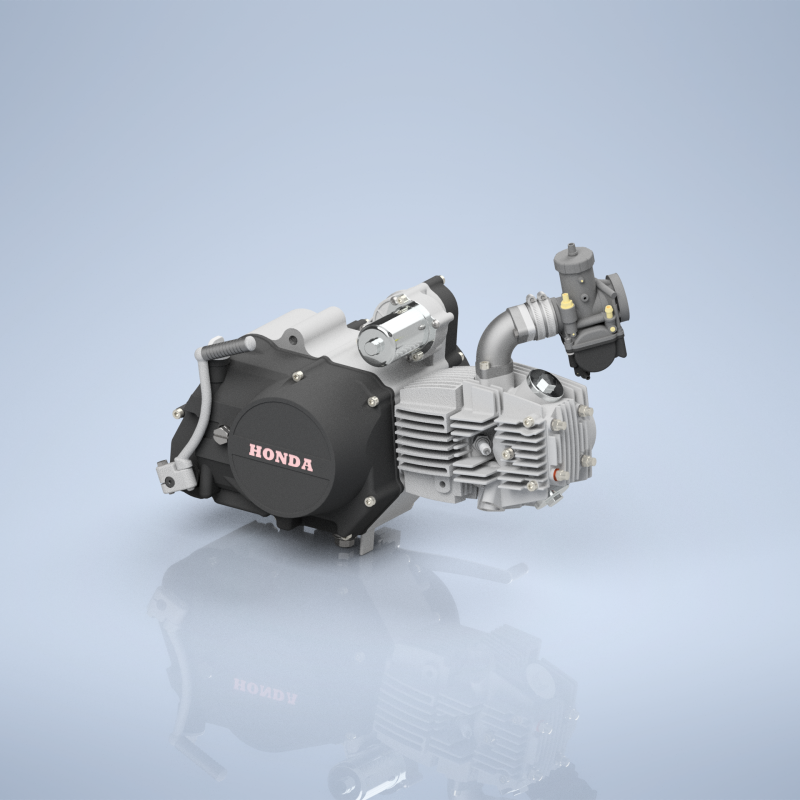 Honda C100 Engine Modelo 3D .c4d .max .obj .3ds .fbx .stl .blend 