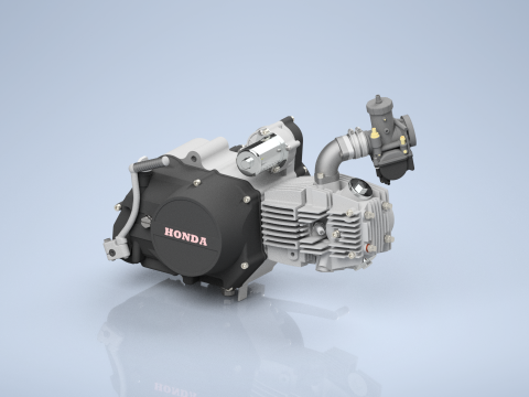 Honda C100 Engine 3D Model