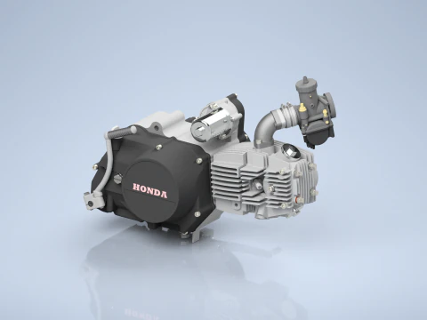 Mesin Honda C100 Model 3D