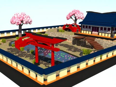 Japanes Garden 3D Model