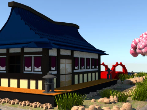 Japanes Garden 3D Model