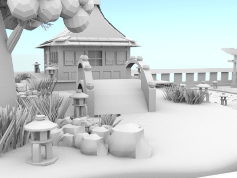 Japanes Garden 3D 模型