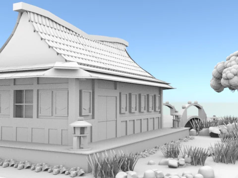 Japanes Garden 3D Model